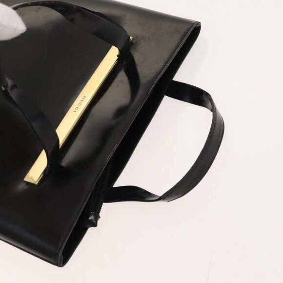 GUCCI Hand Bag Patent leather Black Gold 000 - Picture 6 of 16